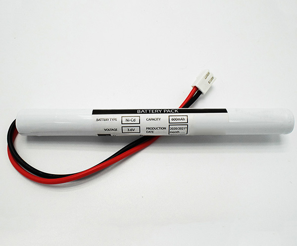 Ni-Cd Battery Pack AA600mAh 3.6V