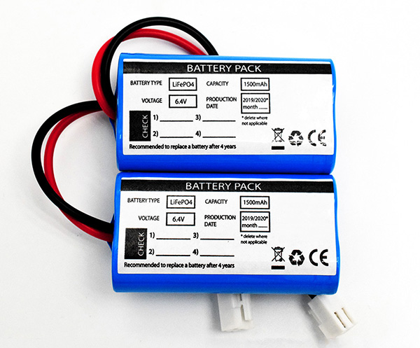 LiFePO4 Packs 1500mAh 6.4V