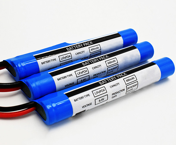 LiFePO4 Packs 600mAh 6.4V