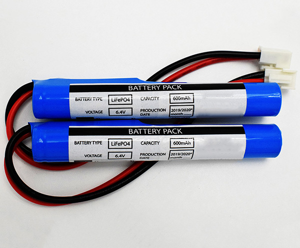 LiFePO4 Packs 600mAh 6.4V