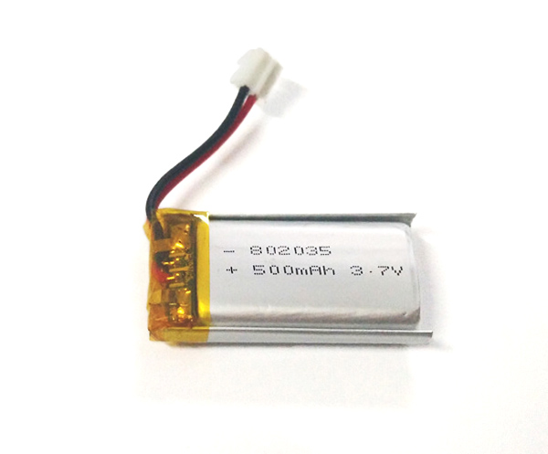 Lithium Polymer Battery-802035 500mAh 3.7V-Lithium Battery