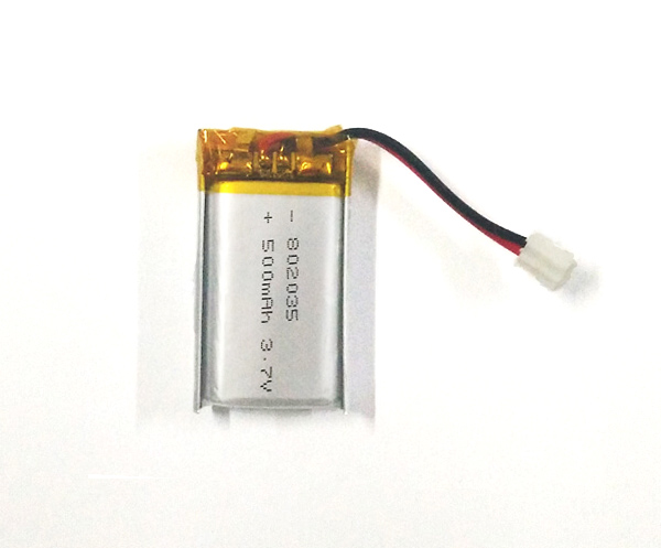 Lithium Polymer Battery 802035 500mAh 3.7V