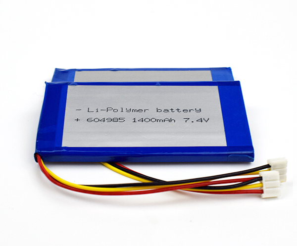 Lithium Polymer Battery 604985 1400mAh 7.4V