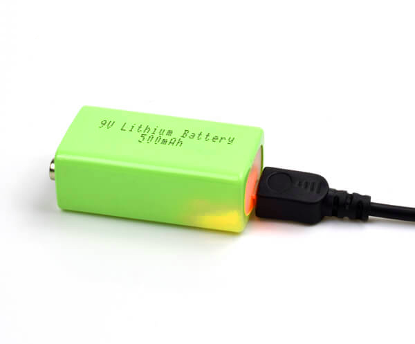 ​9V 500mAh Lithium Battery with USB