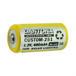 1.2 Volt / 400 mAh • NiCd • Dimensions: 0.6