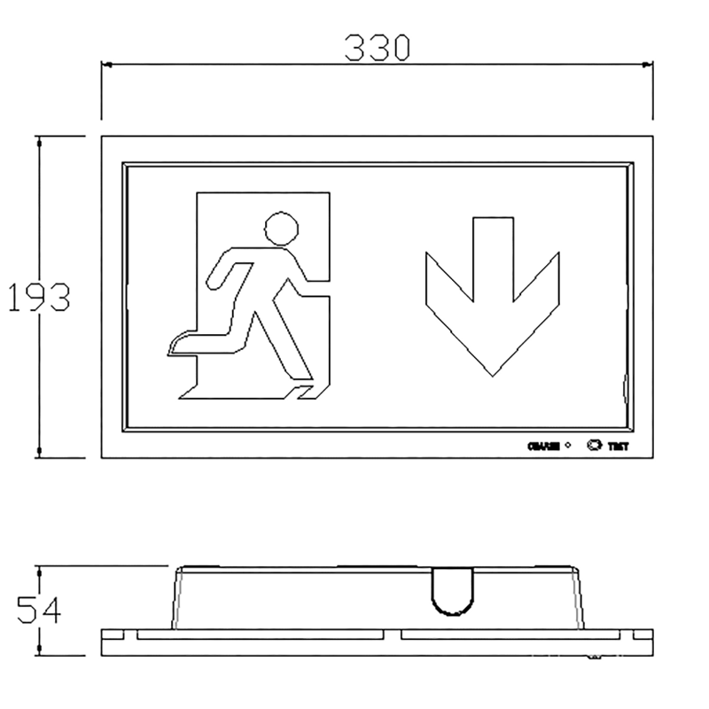 Emergency Exit Sign Lighting GS-EGSS4W