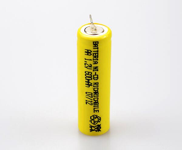 Ni-Cd Battery Cell AA 600mAh 1.2V