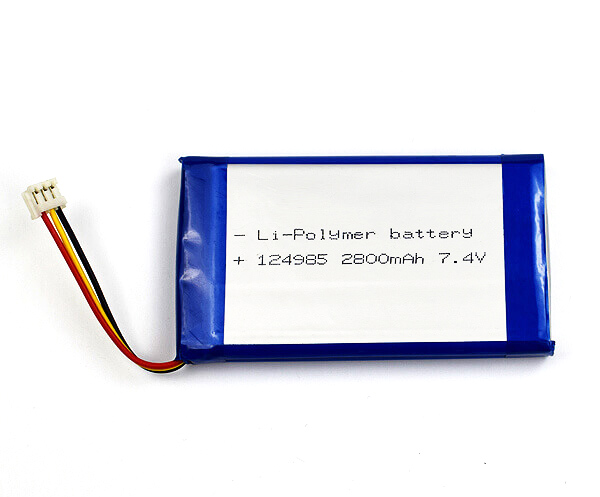 Lithium Polymer Battery 124985 2800mAh 7.4V-Lithium Battery